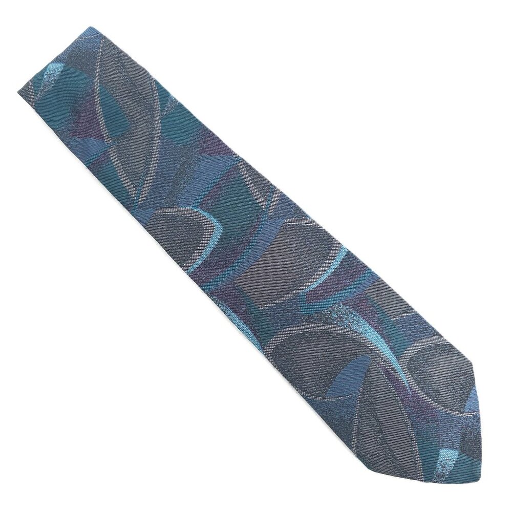 Uniforms To You Chicago Men Necktie Geometric Blue Black Gray Purple 55x3.5